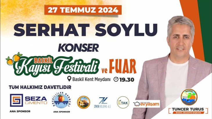 Baskil Kayısı Festivali ve Fuarı Serhat Soylu Konseri